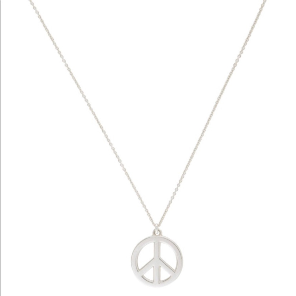 Tiffany & Co. Peace Sign Pendant Necklace
